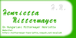 henrietta mittermayer business card